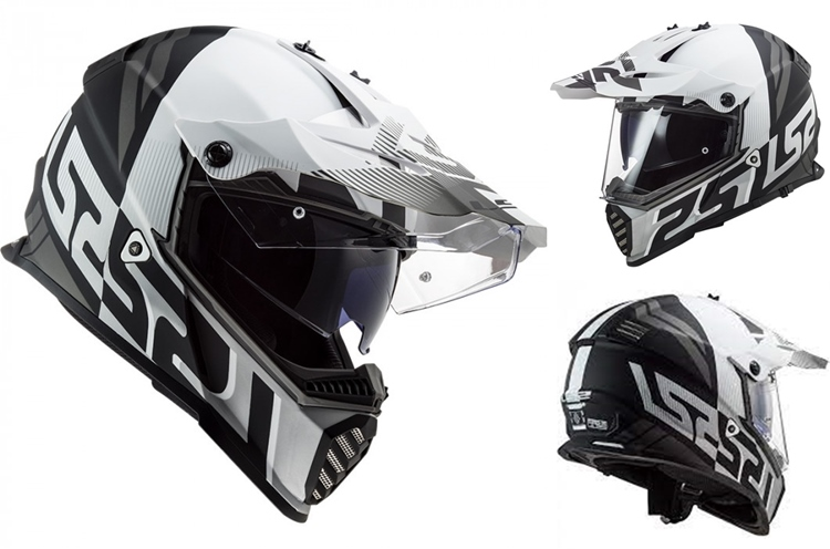 CASCO MOTO LS2 CROSS MX436 PIONEER EVO EVOLVE MATT WHITE BLACK - L